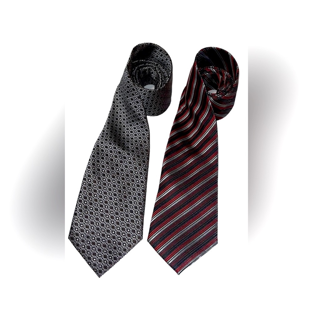 Van Heusen 100% Polyester Neck Ties Set of 2